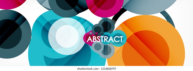 Circle composition abstract background, vector