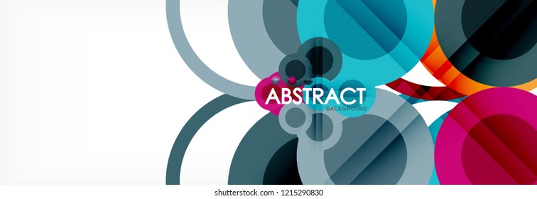 Circle composition abstract background, vector