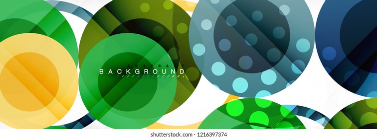 Circle composition abstract background, vector