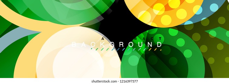 Circle composition abstract background, vector