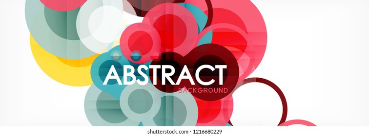 Circle composition abstract background, vector
