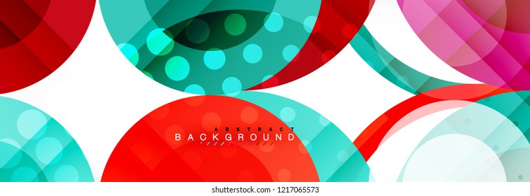 Circle composition abstract background, vector