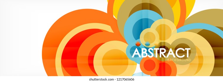 Circle composition abstract background, vector