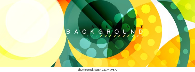 Circle composition abstract background, vector