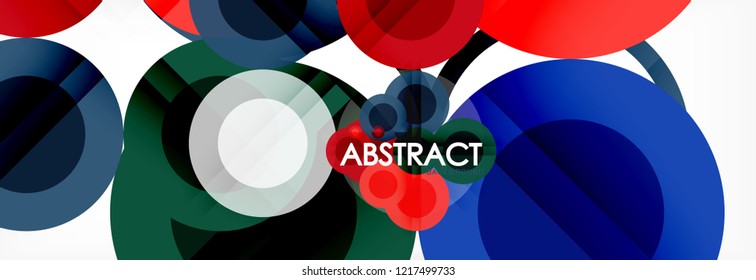 Circle composition abstract background, vector