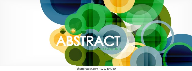 Circle composition abstract background, vector