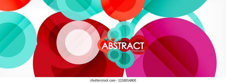 Circle composition abstract background, vector