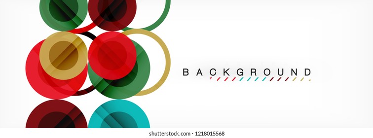 Circle composition abstract background, vector