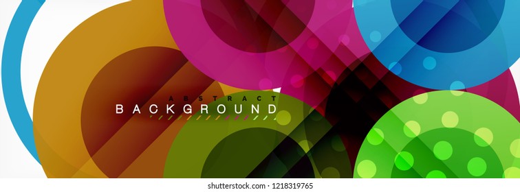 Circle composition abstract background, vector