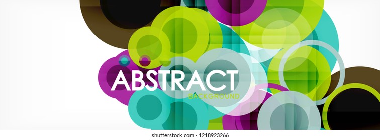 Circle composition abstract background, vector
