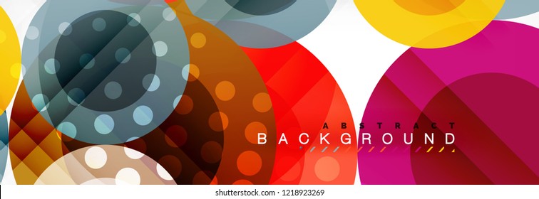 Circle composition abstract background, vector