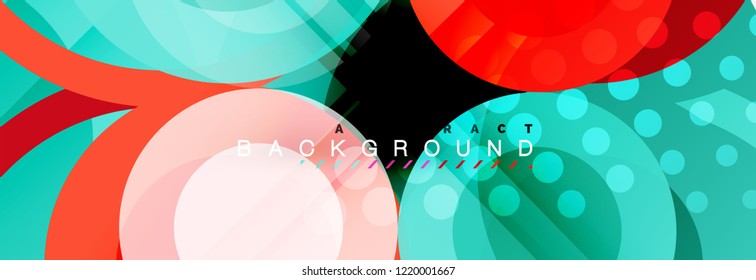 Circle composition abstract background, vector