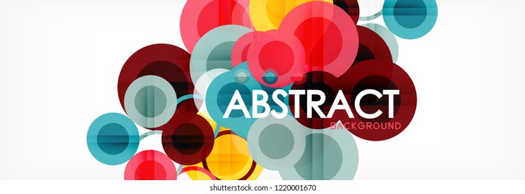 Circle composition abstract background, vector