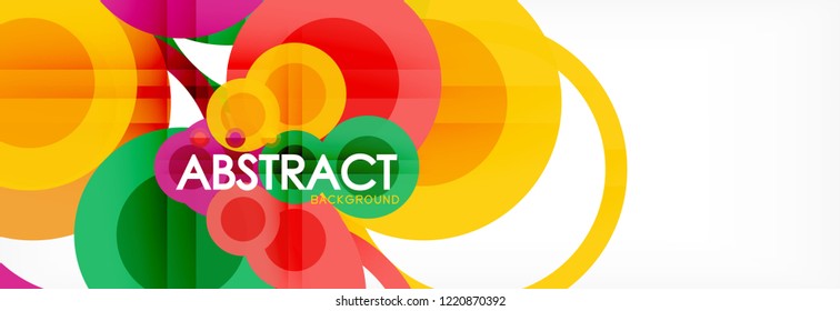 Circle composition abstract background, vector