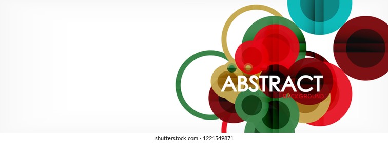 Circle composition abstract background, vector