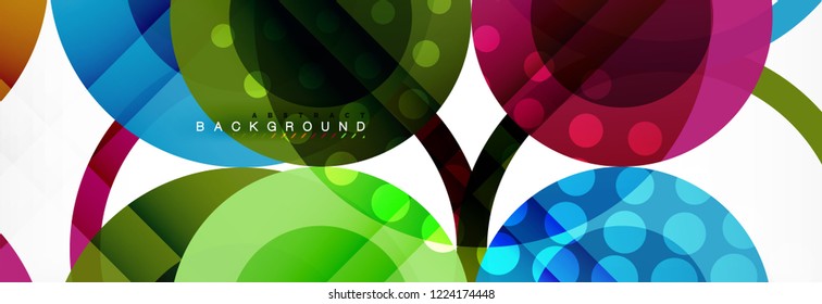 Circle composition abstract background, vector