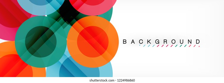 Circle composition abstract background, vector