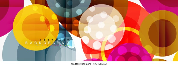 Circle composition abstract background, vector