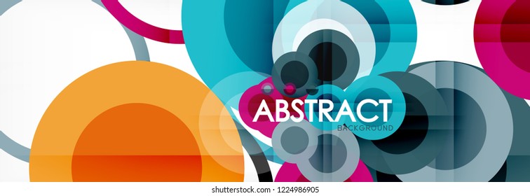 Circle composition abstract background, vector