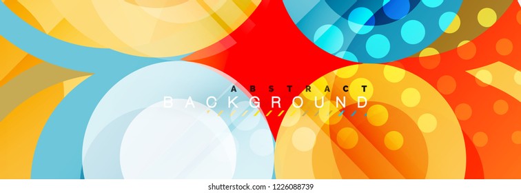 Circle composition abstract background, vector