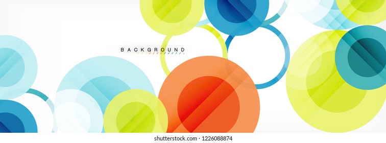 Circle composition abstract background, vector