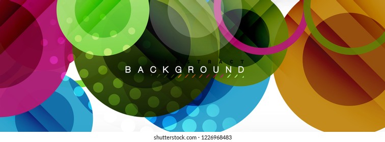 Circle composition abstract background, vector