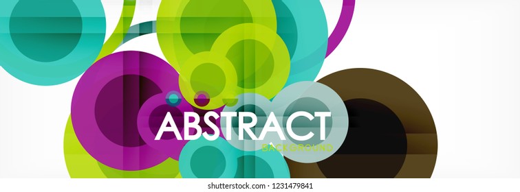 Circle composition abstract background, vector
