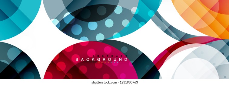 Circle composition abstract background, vector