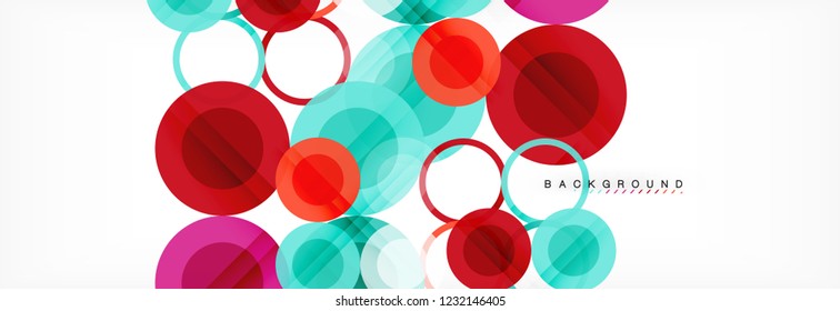 Circle composition abstract background, vector