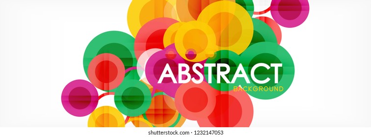 Circle composition abstract background, vector