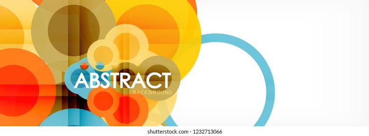 Circle composition abstract background, vector