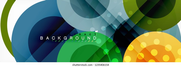 Circle composition abstract background, vector