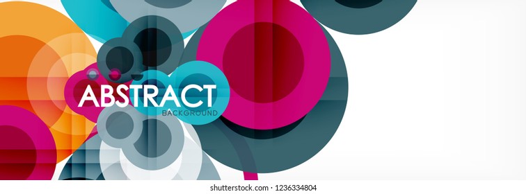 Circle composition abstract background, vector