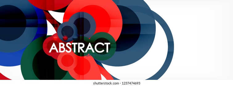 Circle composition abstract background, vector