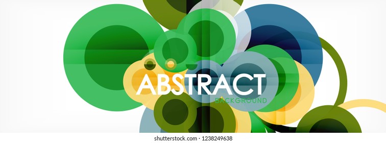 Circle composition abstract background, vector