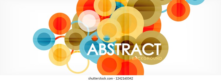 Circle composition abstract background, vector