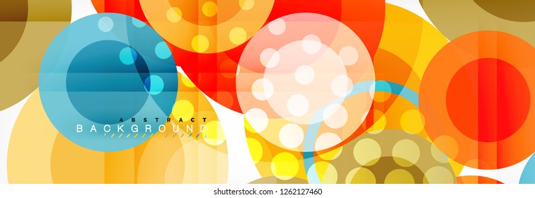 Circle composition abstract background, vector