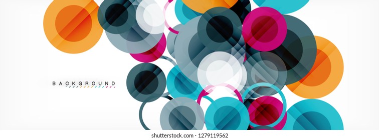 Circle composition abstract background, vector