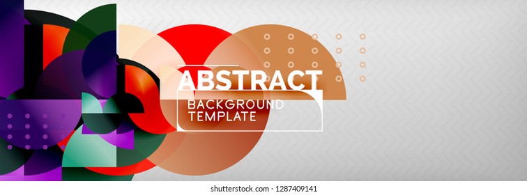 Circle composition abstract background, vector geometric modern design