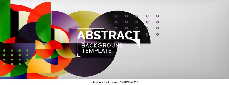 Circle composition abstract background, vector geometric modern design
