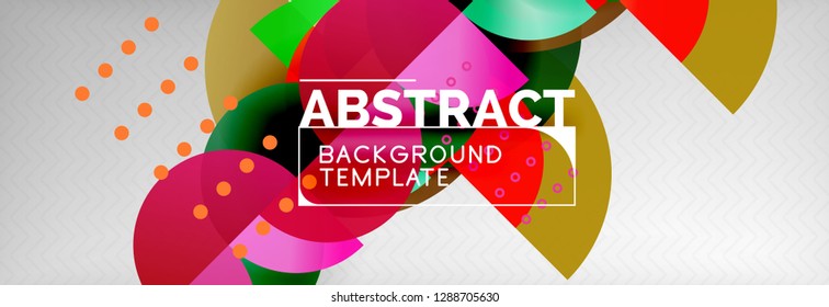 Circle composition abstract background, vector geometric modern design
