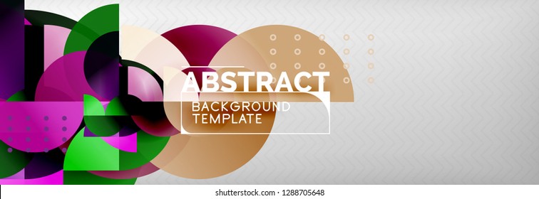 Circle composition abstract background, vector geometric modern design