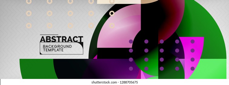 Circle composition abstract background, vector geometric modern design