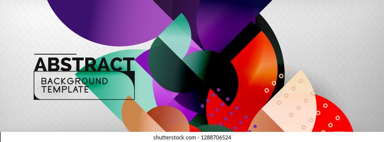 Circle composition abstract background, vector geometric modern design