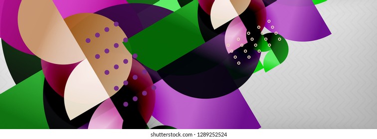 Circle composition abstract background, vector geometric modern design