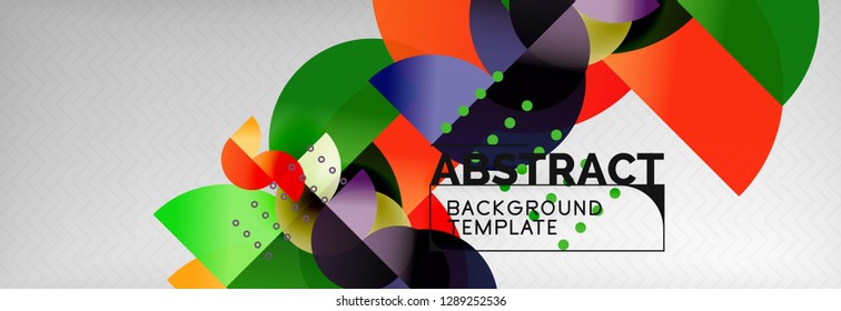 Circle composition abstract background, vector geometric modern design