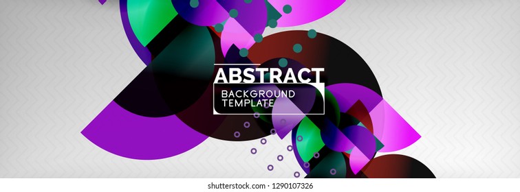 Circle composition abstract background, vector geometric modern design