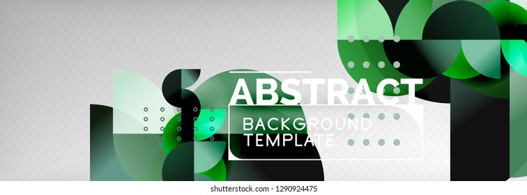 Circle composition abstract background, vector geometric modern design