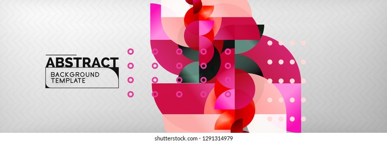 Circle composition abstract background, vector geometric modern design