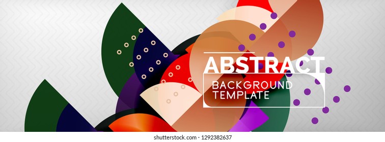 Circle composition abstract background, vector geometric modern design